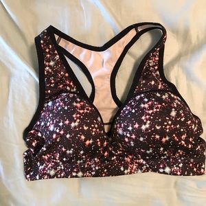 VS Pink Galaxy Print Push-Up Sports Bra